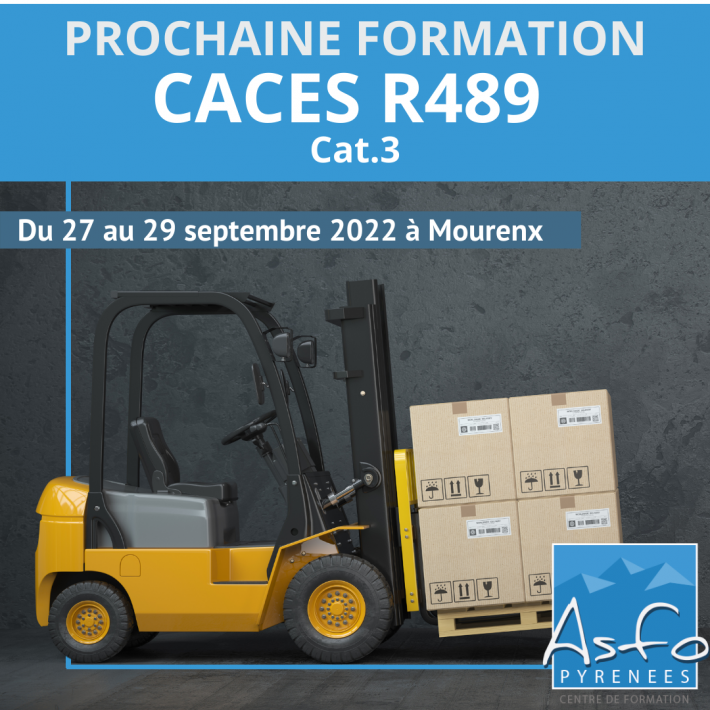 Formation CACES R489 Cat.3 du 27 au 29 septembre 2022