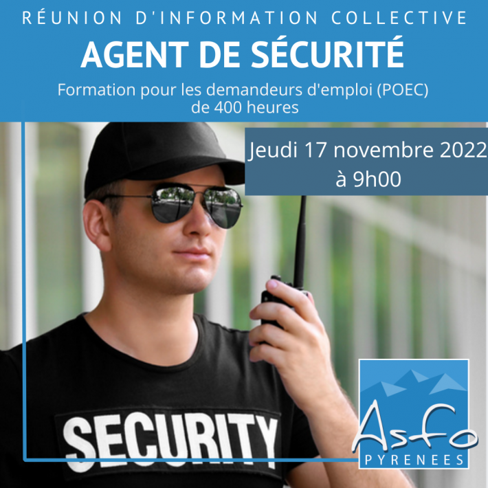 Information collective Agent de sécurité jeudi 17 novembre 2022 à 9h00